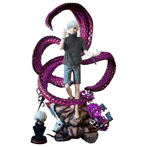 Epitome Kaneki Ken Figura de anime Tokyo Ghoul Figura de cabeza reemplazable, modelo de escena genial Tokyo Ghoul Kaneki Ken, figura de acción de PVC, estatua coleccionable, adornos de escritorio