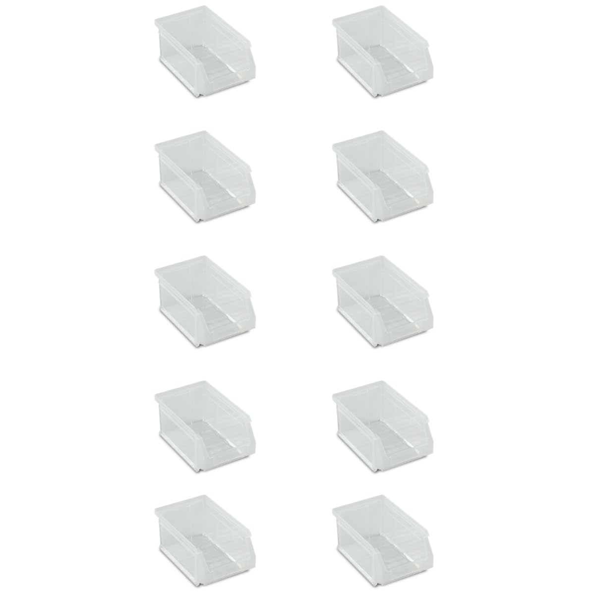 Tayg Confezione da 10 cassetti in plastica impilabili n. 53 - Organizzatore di viti, cassetti, scatola di stoccaggio, secchi di plastica rettangolari, 33,6 x 16 x 13 cm