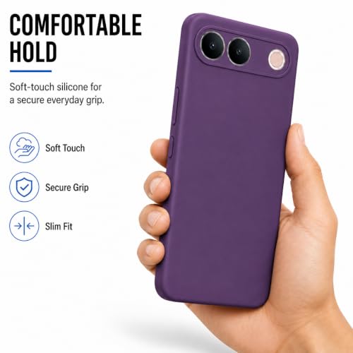 Image of FIRST MART Matte Silicone Back Cover for Vivo S2 - Purple