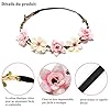 4 Pièces Couronnes de Fleurs Bandeau, Florale Bandeaux Femme Guirlande de Fleur Bohême Headbands Floral Serre-têtes Ruban Élastique pour Filles Fête Mariage Voyage Séances Photo #2