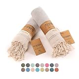 Evelynen Turkish Hand Towels for Bathroom & Kitchen Towels Decorative Set of 2 | Boho Farmhouse Hand