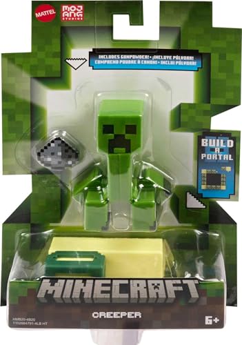 Mattel Minecraft Toys, Creeper Action Figure with Flint & Steel Accessories, Collectible Toy in 3.25-inch Scale - image 6