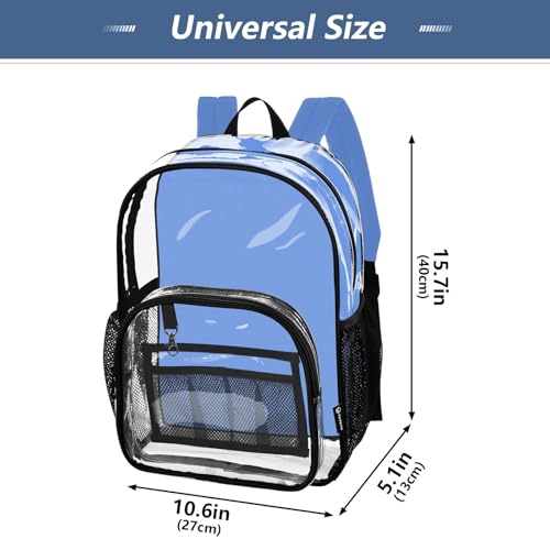 Girls Backpack for Kids Cornflower Blue Clear Backpack Women Cute Plastic Transparent Bookbag4