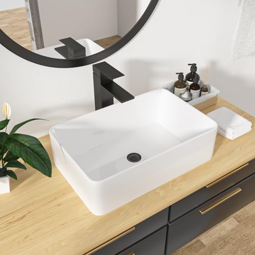Kichae Rectangular Vessel Sink - 21" x 13" Modern Bathroom
