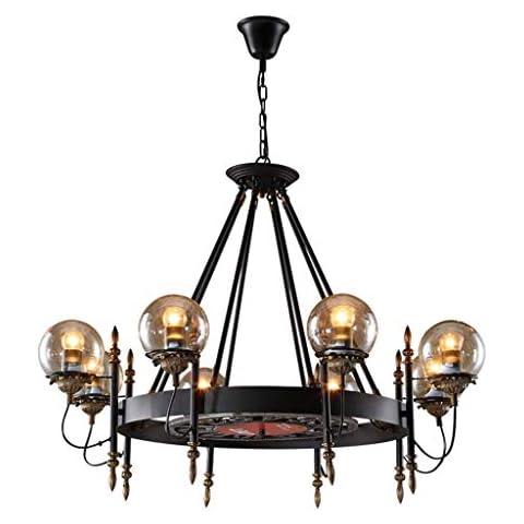 USIFAZ Simple Vintage Chandelier Farmhouse Chandelier Retro Ceiling Lamp Restaurant Candle Holder Style Tooling Lamp Nordic Adjustable Loft Living Room Cafe Bar Ceiling Lamp Decoration Hanging Lamp Li Cover