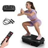 Relife Vibration Plate Exercise Machine for Lymphatic Drainage, Fitness Equipment Whole Body Shaker Plate for Weight Loss & Fat Burning, Home Gym Workout Equipment with 2 Resistance Bands, 440Lbs