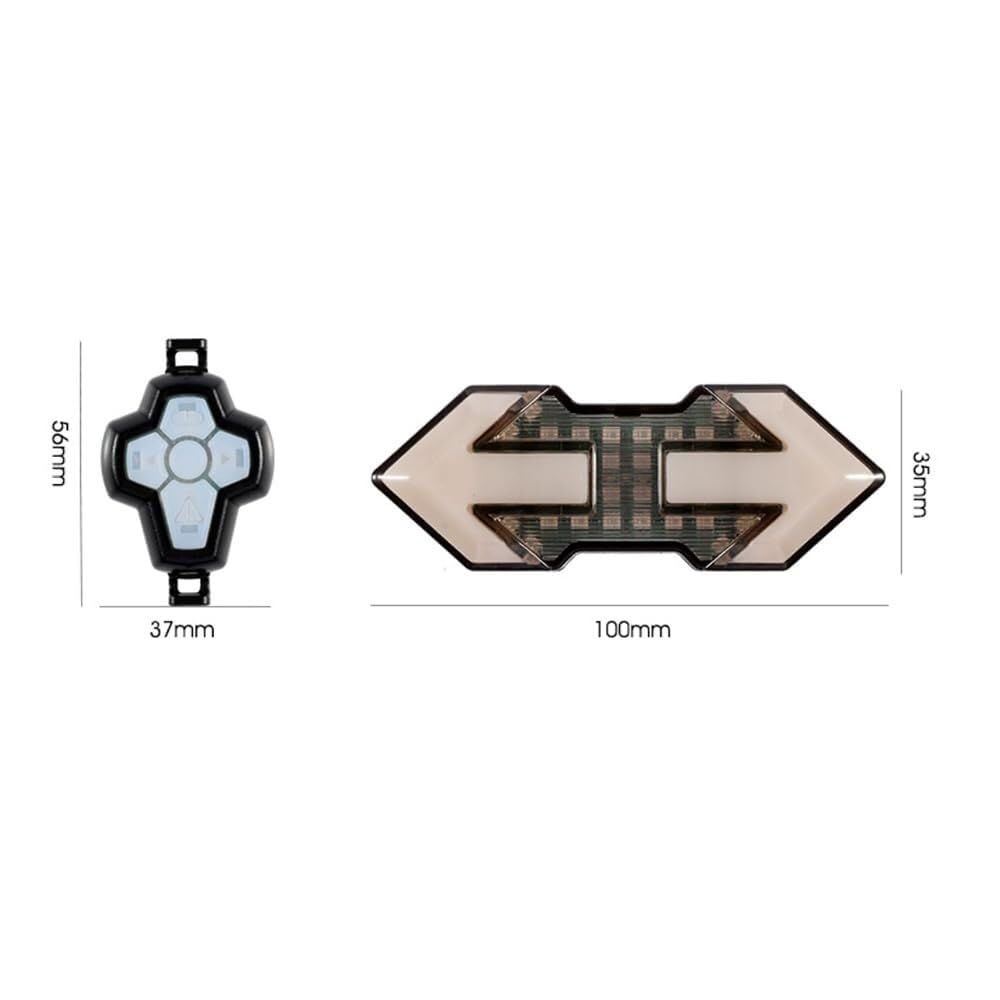 Bezprzewodowy zdalny kierunkowskaz rowerowy MTB, inteligentny tylny kierunkowskaz LED, ładowany przez USB, tylny kierunkowskaz rowerowy