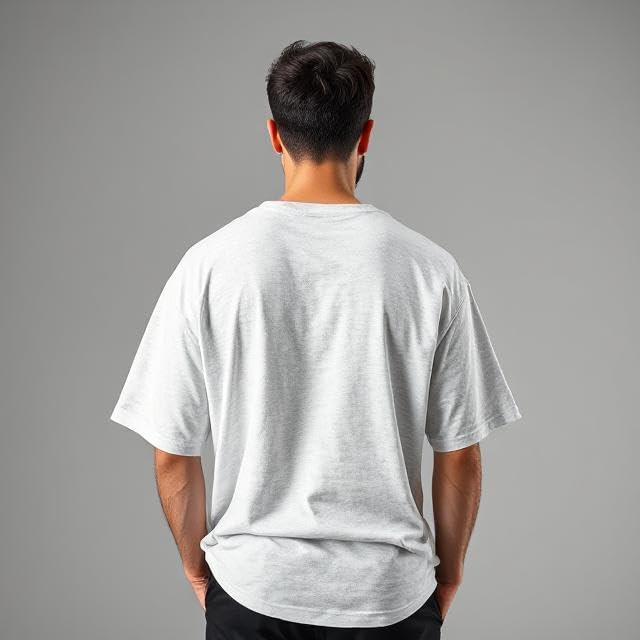 Image of URGEAR Men's Oversized Casual Stylished Printed Cotton Blended Round Neck T-Shirt