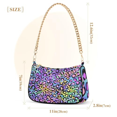Image of Shoulder Bags for Women Animal Zebra Leopard Cheetah Tiger Print Hobo Tote Handbag Small Clutch Purse with Zipper Closure