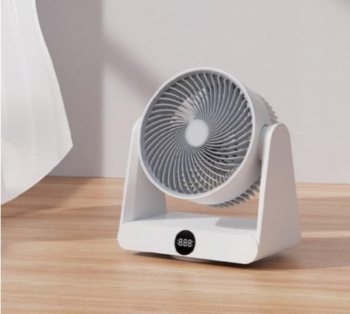 GuKKK Ventilador de mesa, ventilador silencioso, ventilador de recirculación de 120°, oscilación de 120°, con 12 niveles de velocidad, ventilador de circulación, ventilador de aire, ventilador
