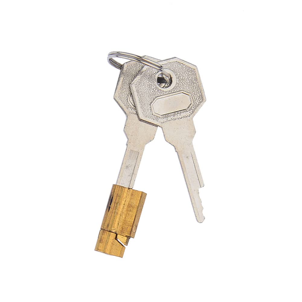 Chastity Cage Accessories - Copper Lock Core w/ 2 Keys for Cobra Series V2 V3 V4 Male Chastity Device, Stealth Lock Replacement