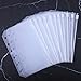 Antner 12pcs A7 Mini Binder Pockets 6 Holes Zipper Cash Envelopes for Budgeting Loose Leaf Bags Planner Insert Pouches for A7 6-Ring Budget Wallet Binder