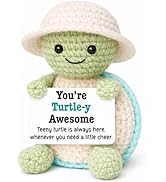 Frabaca Mini Funny Turtle with Positive Card - Easter Basket Stuffers, Mother’s Day Birthday Gift...