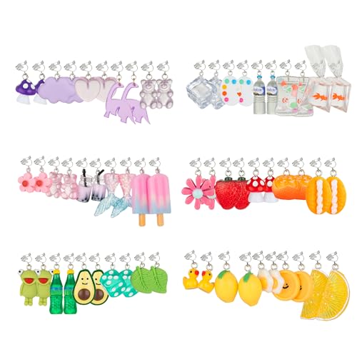 Oruworu Clip On Earrings 30 Pairs