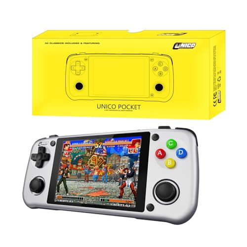 UNICO Game Pocket Player with 40 SNK Classic Games Pre-Installed, Handheld Gaming Console, 3500mAh...