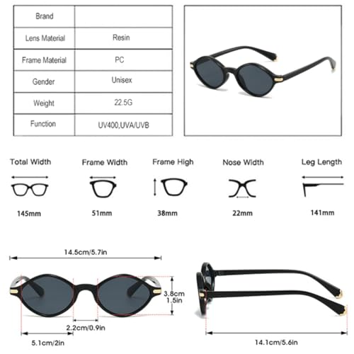 Lunettes de soleil œil de chat polygonales rétro avec détails rivets haut de gamme - 4