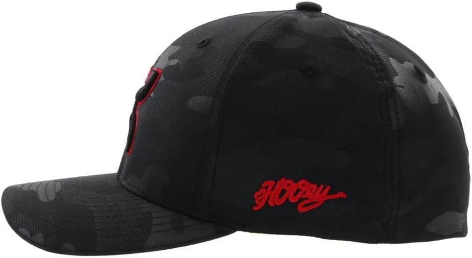 HOOEY Men's Chris Kyle Camo Print Americana Flexfit Ball Cap Black S M - Image 5