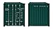 Walthers SceneMaster HO Scale Model of China Shipping (Green, White; Billboard Lettering) 20' Corrugated Container,949-8056