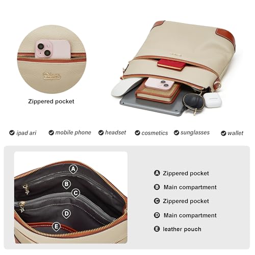 BOYATU Leather Crossbody Bag for Women: Designer Shoulder Purse for Travel - Trendy Genuine Leather Handbag for Everyday4