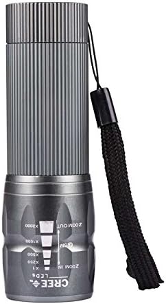 Emos 7411, LED Pocket Lamp, Focus Lens for 4 x AAA, Aluminium Grey, 10.5 x 3 cm