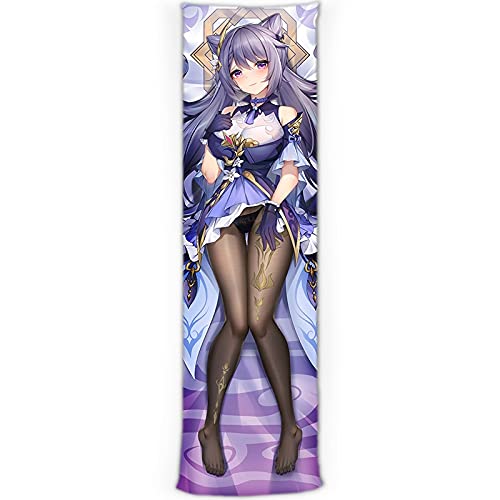 Anime Game Genshin Impact Keqing Theme Cosplay Dakimakura 2WAY Hugging Body Pillow Case Japanese Ota