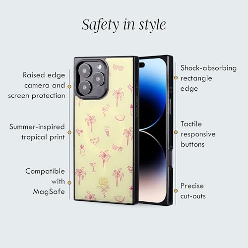Image of COCOMII Rectangle for iPhone 16 Pro Max Case, Flamingo Paradise