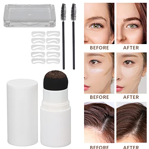 Eyebrow Stamp Shaping Kit, Eyebrow Stencil Kit 10 Eyebrow Cards Safe 1 Step For Makeup Eyebrow Gray-Brown #TOP4