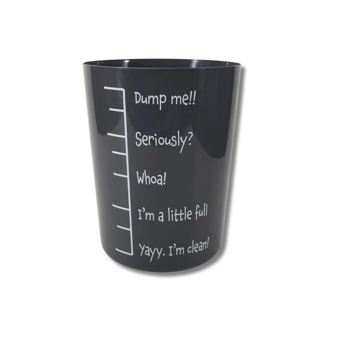 SEDLAV Plastic Office Trash Can, 3 gal (Black Fill Measure)