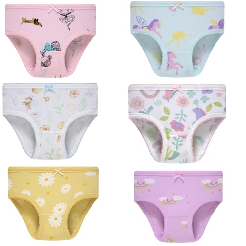 Image of benetia Girls' Underwear Soft Cotton 6-8 Pack