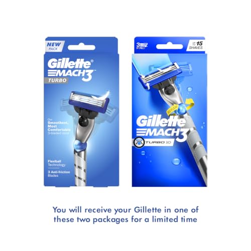 Gillette Mach3 Turbo - Herrenrasierer mit Flexball-Technologie, 1 Stück – Ansicht 2