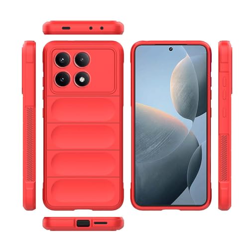 Image of Amazon Basics Mobile Cover for Poco X6 Pro 5G / Mi Redmi K70E 5G | Full Camera Protection | Liquid Silicon Case | Flexible Bumper Case for Poco X6 Pro 5G / Mi Redmi K70E 5G (Red)