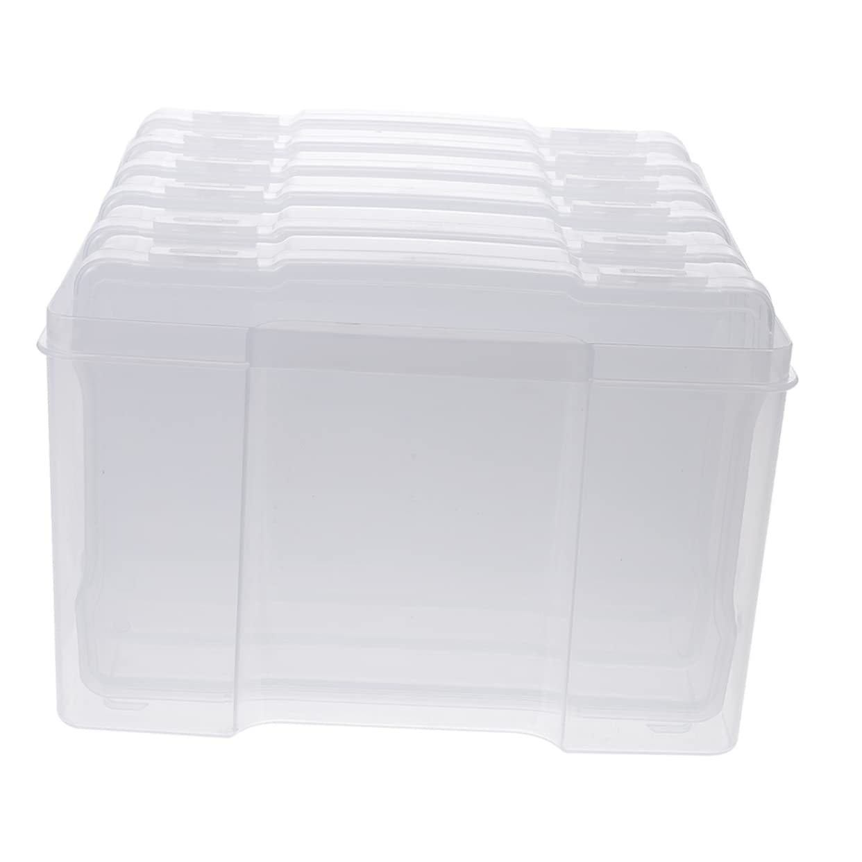 BELLIFFY 1 Set Boxes Photo Storage Box Picture Greeting Storage Binder Keeper Clear Photo Storage Containers Photo Storage Bins Fotos Greeting Card Organizer Photo Boxes Storage Plastic