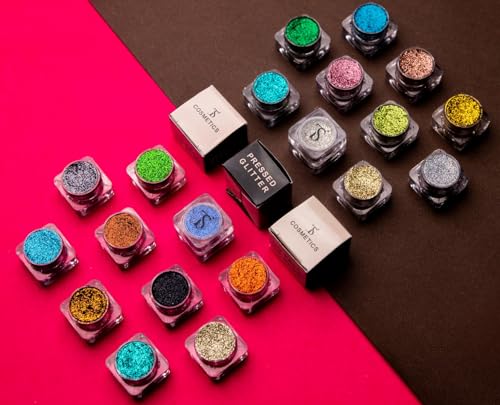 Image of TS COSMETICS Pro Glitter Eyeshadow Palette - Rosey | Pressed Glitter, Shimmer & Matte Finishes | Highly Pigmented, Long-Lasting Eye Makeup