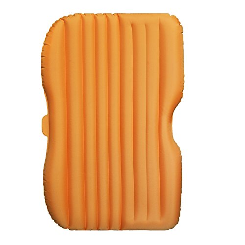 Shineka Heavy Duty Car Travel Inflatable Mattress, Car Inflatable Bed, SUV Back Seat Extended Mattress, Inflatable Bed Camping Universal, Multifunctional Air Bed Oxford Fabric (Orange)