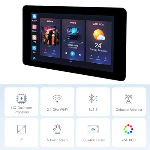 Carte de Développement Écran Tactile 7 Pouces WiFi Bluetooth 5 GUI Haute Résolution - 5