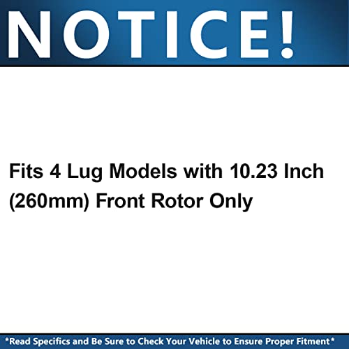 Image of Detroit Axle - Front Brake Kit for 2.3L 1998-2002 Honda Accord