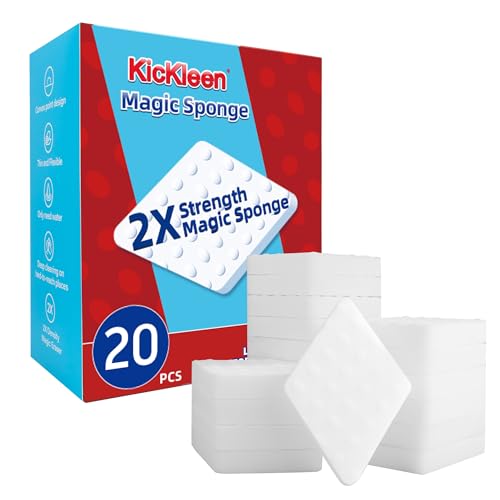 Confezione da 20 spugne magiche per la pulizia, 2 spugne in melamina ad alta densità extra spesse, multifunzionali, per la pulizia della casa, per bagno, cucina, piatti, mobili, pavimenti, pareti,