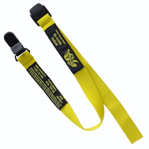 Image of BearTOOLS Yellow Fabric Helmet Lanyard Clip Dual Attachment 50cm /19 Inches Universal Fit, For all Hard Hats, Max Load 0.9KG 50CM (1)