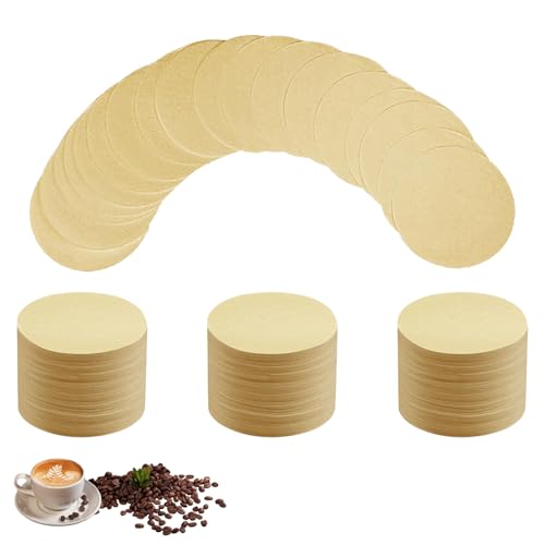 400 Pièces Filtre a Cafe Papier,58mm Ronds Filtres à Café,Non Blanchi Filtres à Café Ronds de Remplacement pour Machines à Café, Cafetières, Maison et...
