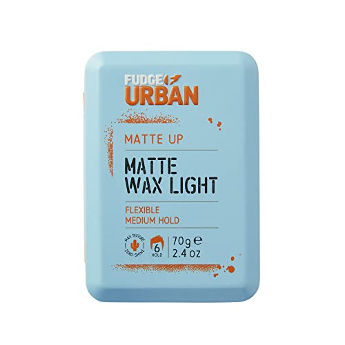 Fudge Urban Matte Wax Light, Flexible Hold All Day Styling, Non-Sticky and Invisible Texture, Hair Wax for Men, 70 g