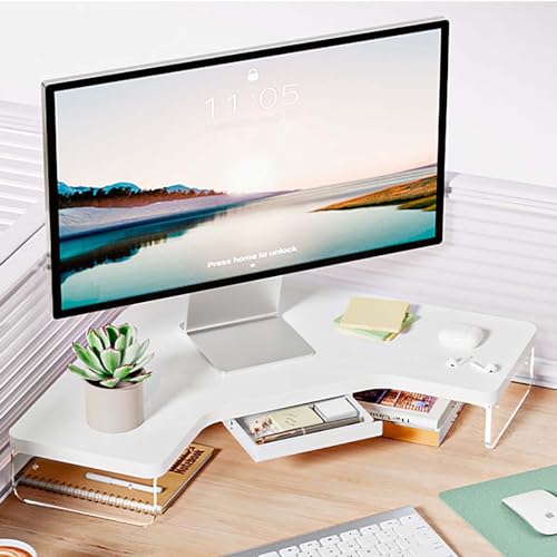 Support de moniteur en acrylique pour écran d'ordinateur ergonomique