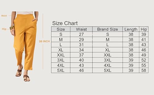 Image of D K W Women's Mid Rise Relaxed Fit Cotton Flex Trousers with Elastic Back & Drawstring - Ideal for Winter, Formal, Office & Casual Wear, Comfortable for Girls and Women