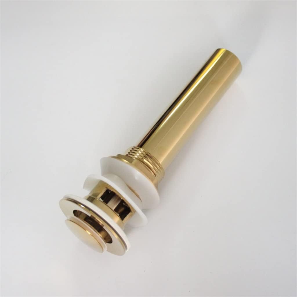Basin Sink Golden Polished Basin Up Drain Click-Clack Strainer Waste Drainer Bathroom Accessories(E)