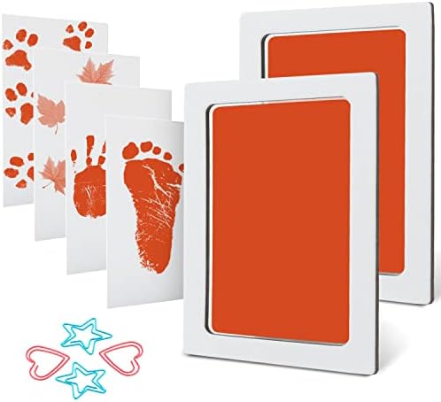 Scotamalone Baby Handprint and Footprint Ink Kits Pet Paw Print Ink Kits 4 Pack Medium Size Black