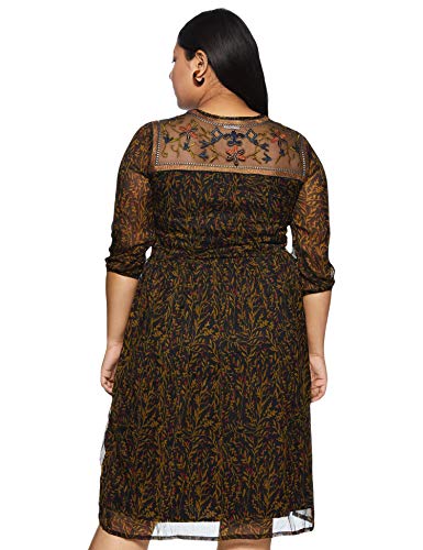 Image of pluss Women's Synthetic A-Line Maxi Dress