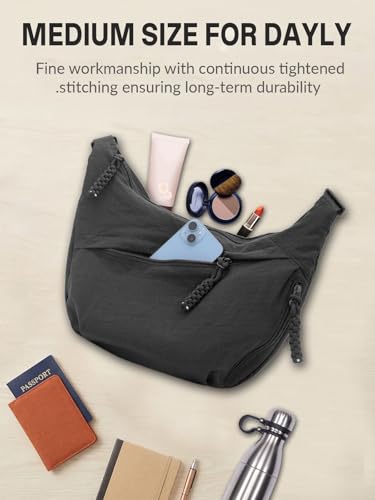 Bolso cruzado de lona para mujer tipo hobo miniatura 5