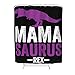 Produktbild BOBONC Duschvorhang Mama Saurus Rex Muster Anti-Bakteriell Umweltfreundlich Shower Curtain Badewannenvorhang mit inkl Duschvorhangringen Gift for Family White 180x200cm