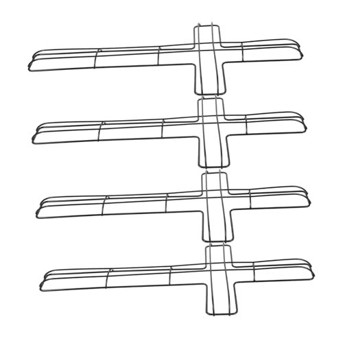 Cabilock 4pcs Cross-Shaped Metal Wreath Frame Wreath Form for Crafts Elegant Decoration for Easter Christmas Garden Versatile Use