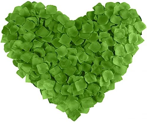 Neo LOONS 1000 Pcs Artificial Silk Rose Petals Decoration Wedding Party Color Green