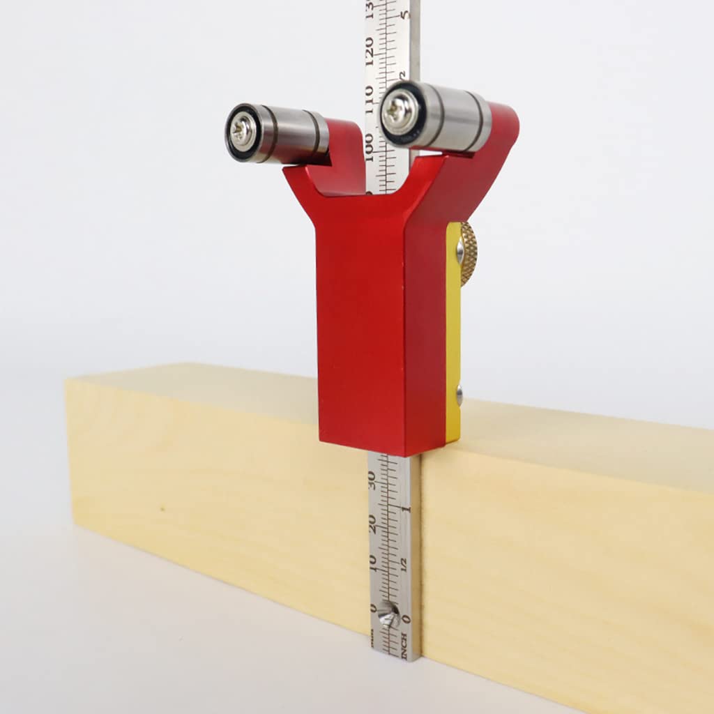3-in-1-Anreißnadel aus Aluminiumlegierung, Linienhöhe, Zeichnung, metrisch/Zoll, Anreißer, kompatibel für W/Woodworkig 0-20